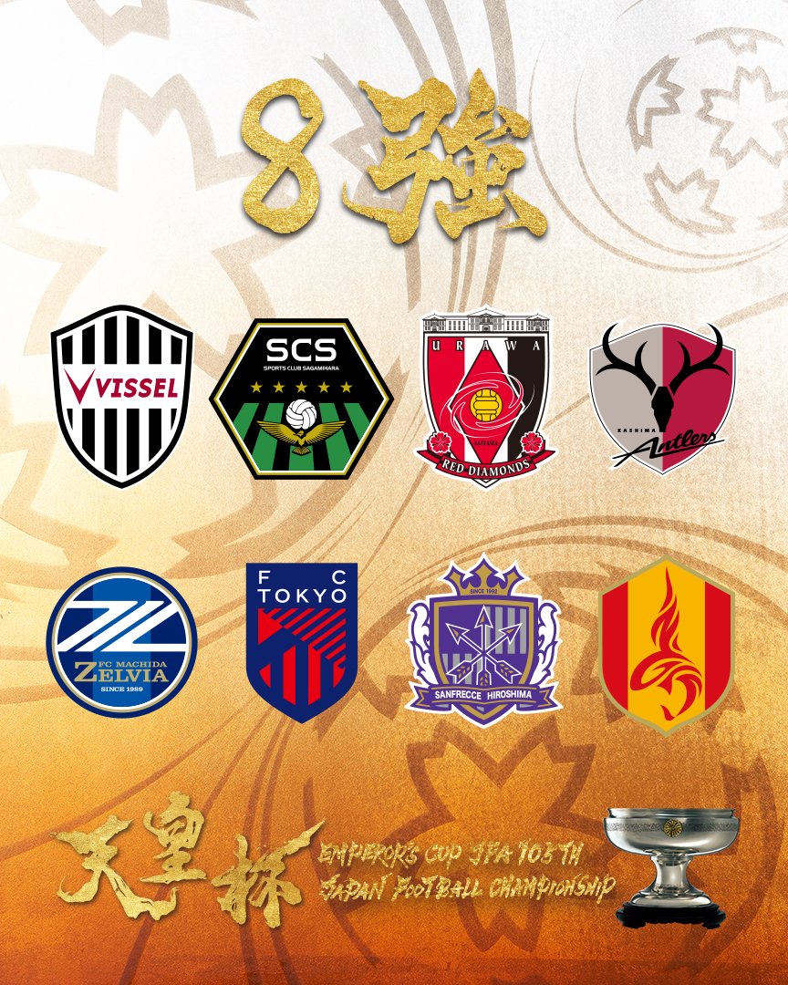 天皇杯八强名单揭晓：町田创历史晋级，名古屋与广岛再度交锋