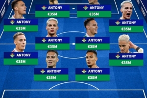 视频直播-12个表情德转整活，贝蒂斯11位首发及教练都是安东尼